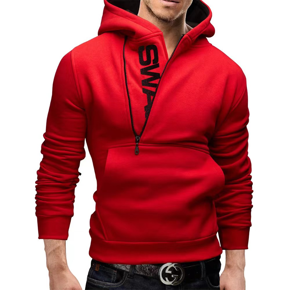 Men'S Fashion Zip Sweater - سترة كاشمير ضيقة غير رسمية للرجال
