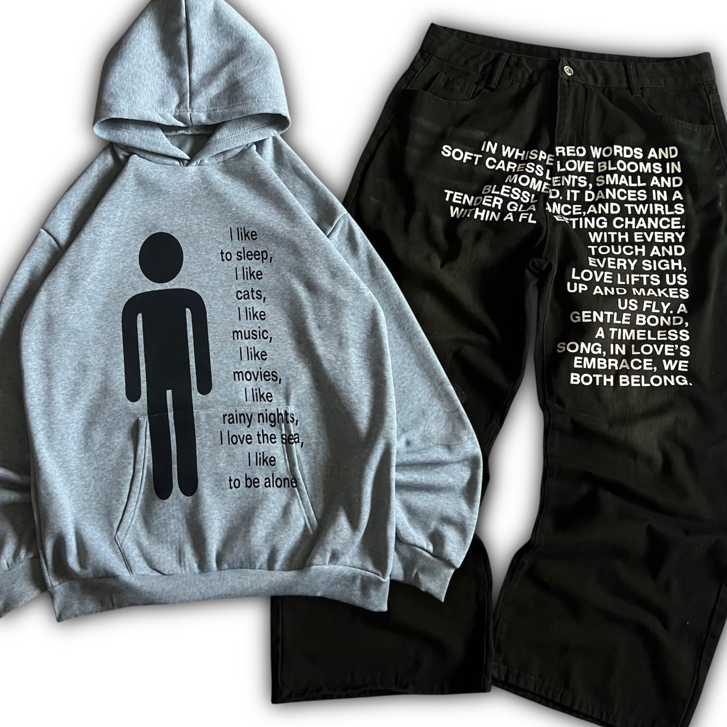 Men'S Fashion Y2K - جينز بنمط أمريكي مع هوديز للرجال