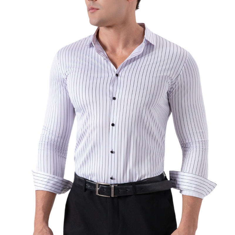 Mens Fashion Casual 2026 - قمصان رجالية رسمية مخططة بتصميم عتيق