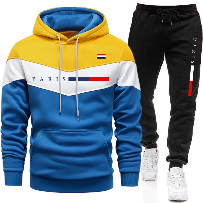 Mens Fashion Casual 2026 - طقم رجالي عصري كاجوال بطبعة باريس