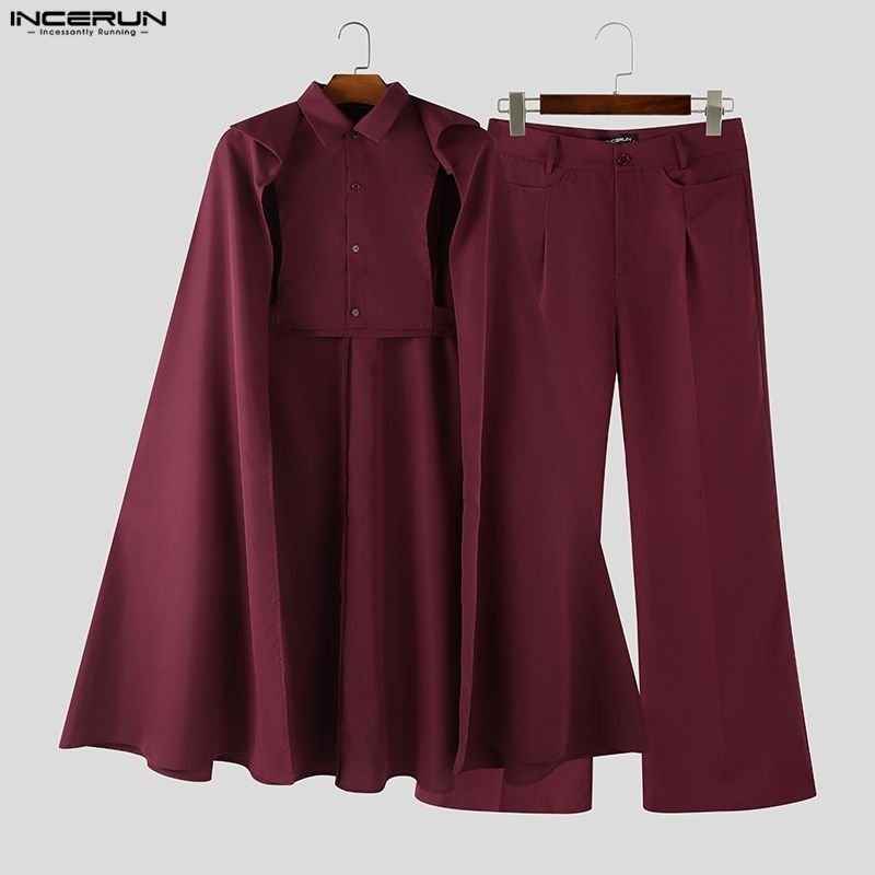 طقم رجالي من INCERUN بلون موحد - مراجعة Mens Fashion Casual 2026 وسعره