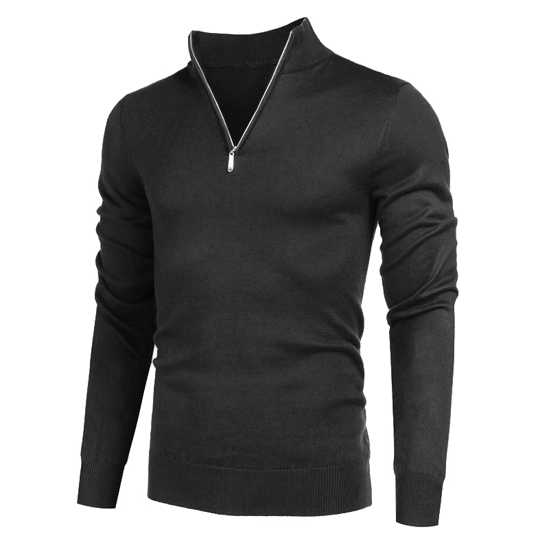 الخريف الرجال الياقة المدورة ا - مراجعة Men'S Fashion Zip Sweater وسعره