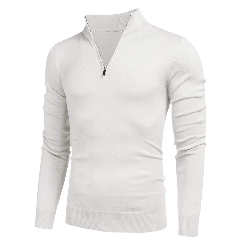 الخريف الرجال الياقة المدورة ا - مراجعة Men'S Fashion Zip Sweater وسعره