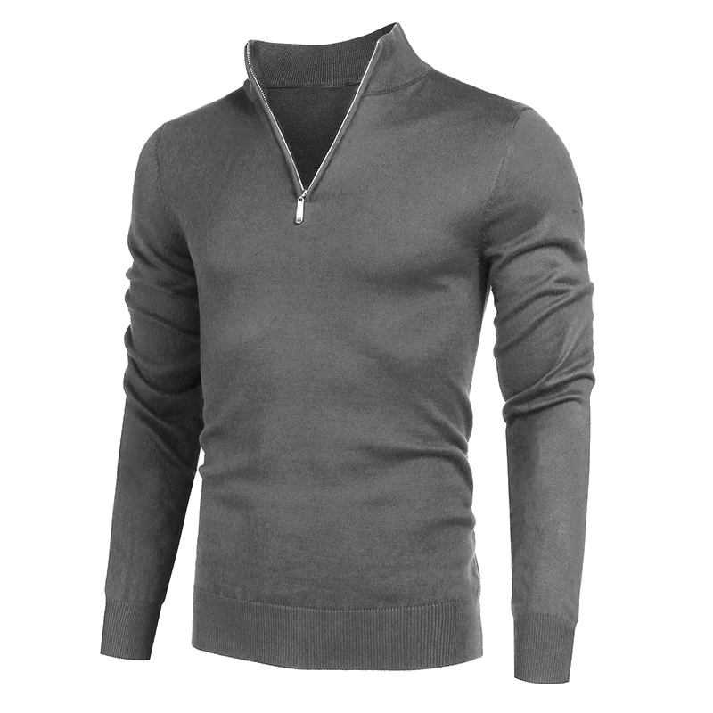 الخريف الرجال الياقة المدورة ا - مراجعة Men'S Fashion Zip Sweater وسعره