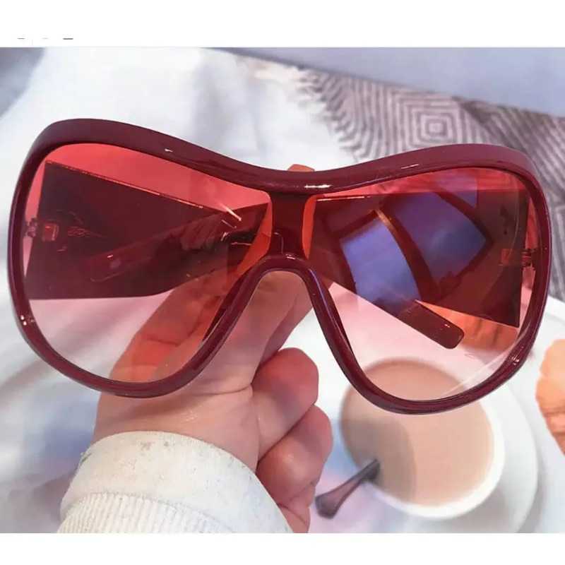 نظارات شمسية كبيرة الحجم من ون - مراجعة Men'S Fashion Y2K وسعره