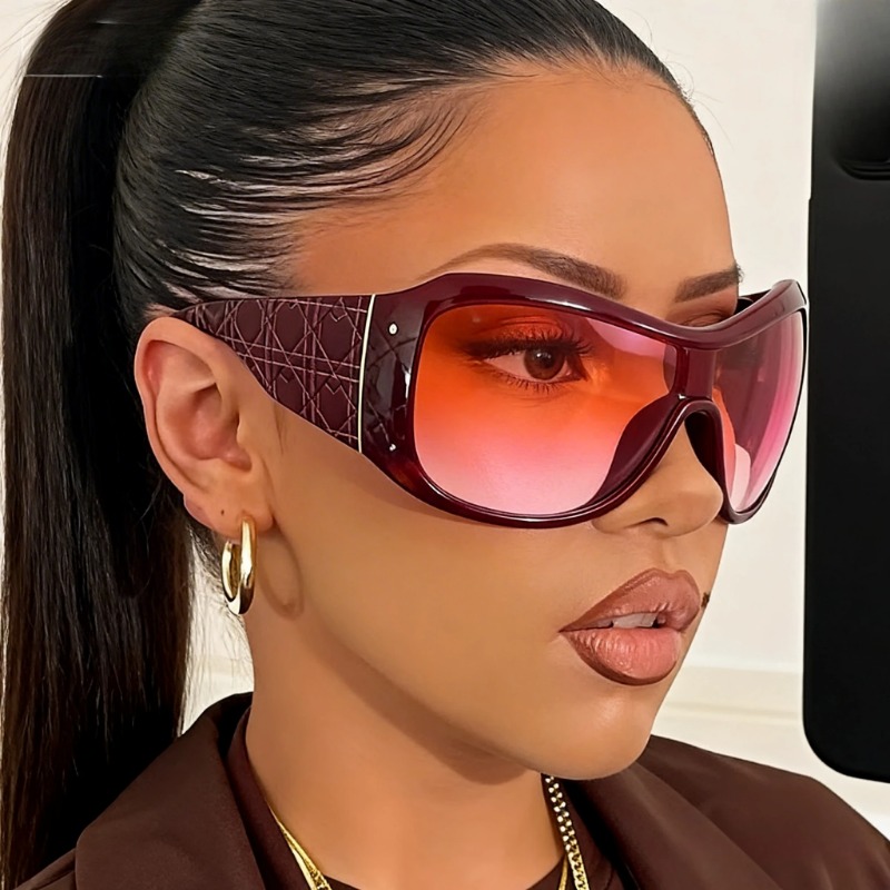 نظارات شمسية كبيرة الحجم من ون - مراجعة Men'S Fashion Y2K وسعره