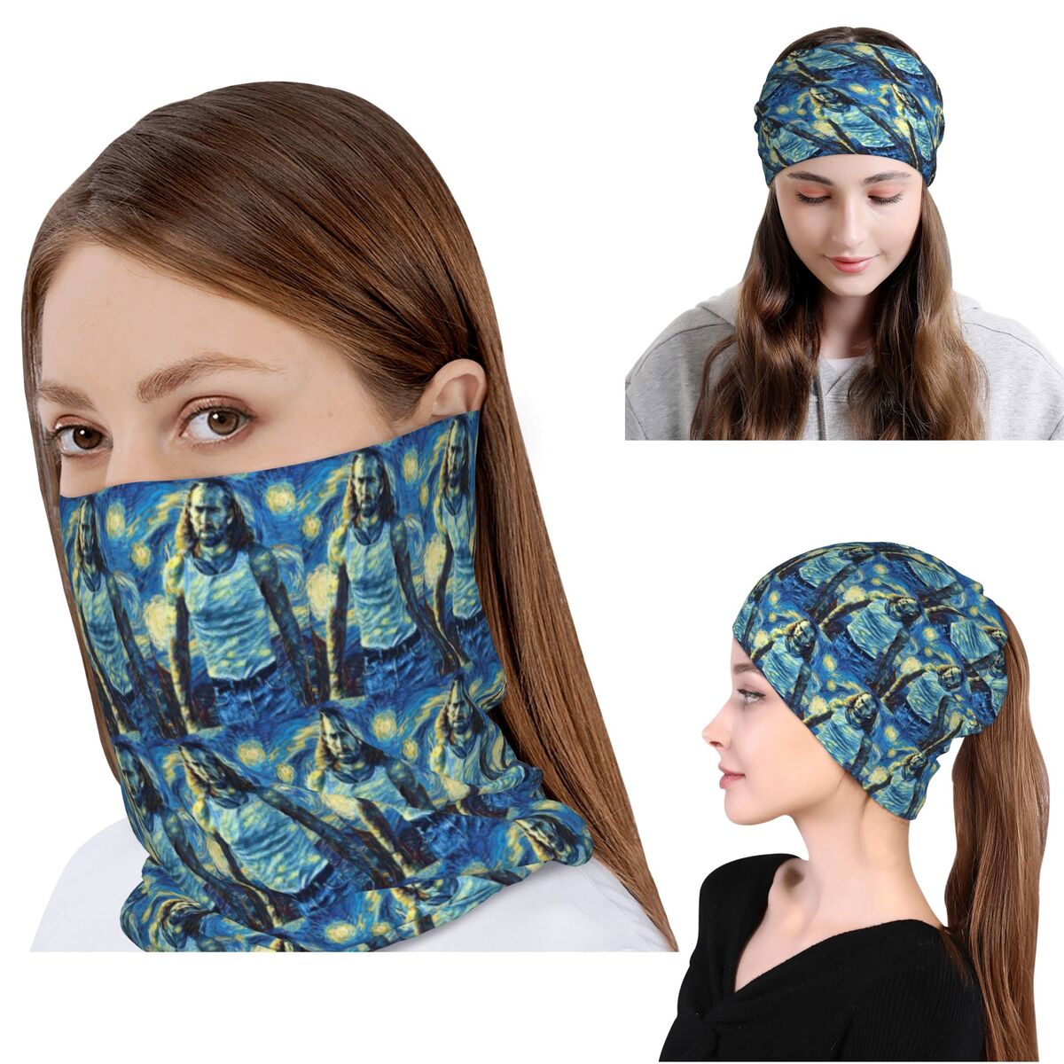 وشاح نيكولاس كيج ستيج باندانا  - مراجعة Beanie Winter Hat وسعره