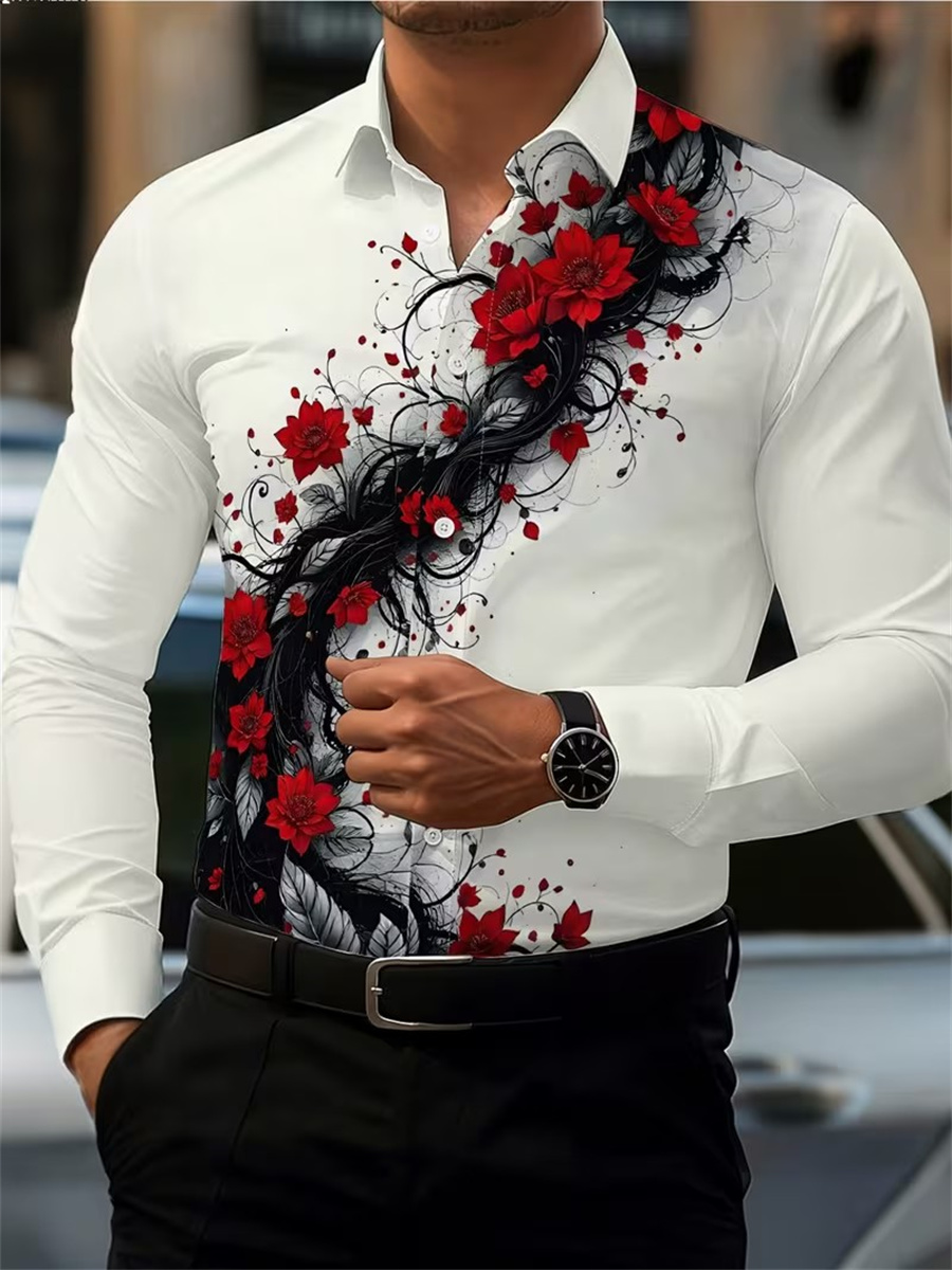 قميص رجالي بأكمام طويلة مزين ب - مراجعة Queer Men'S Fashion وسعره