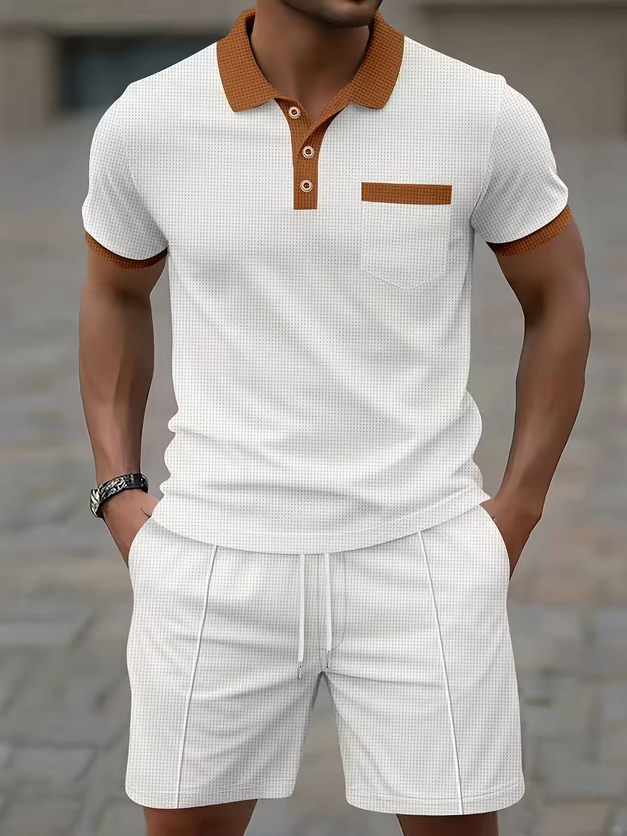 طقم قميص بولو رجالي صيفي الأكث - مراجعة Queer Men'S Fashion وسعره